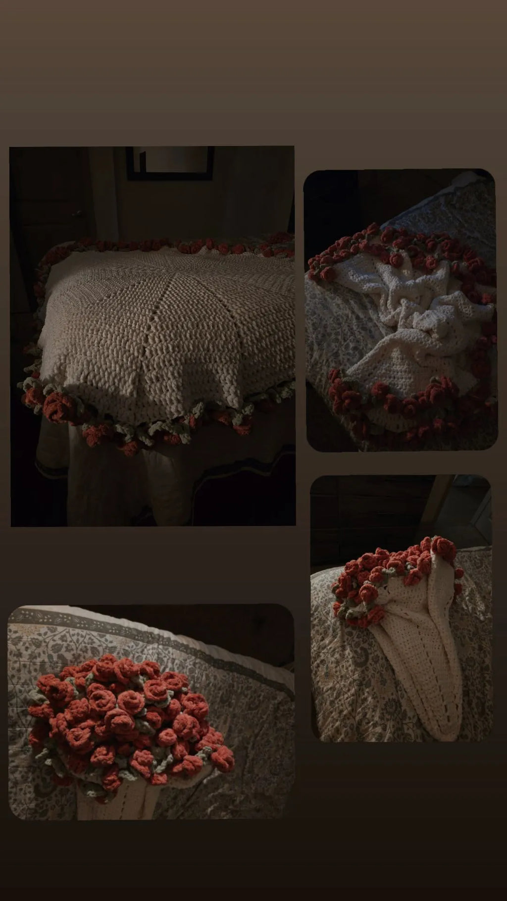 Bouquet of roses blanket